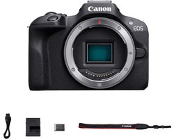 Canon EOS R100 Body - Systeemcamera - 24.1 MP - Foto en Video - Compact formaat - Creative assist - Camera zonder lens — cadeau in Elektronica
