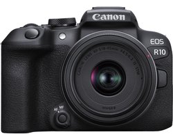 Canon EOS R10 + RF-S 18-45mm - Systeemcamera - 24.2 MP - Kantelbaar touchscreen - Met standaard zoomlens — cadeau in Elektronica
