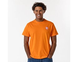 Nederlands Elftal Logo T-shirt Heren - Maat L - Oranje - KNVB - Voetbalshirt - Fankleding - Merchandise — cadeau in Cadeau-ideeën