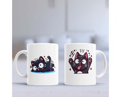 Mok Peanut Butter & Jelly - Cats - Gift - Cadeau - CatLovers - Meow - KittyLove - Katten - Kattenliefhebbers - Katjesliefde - Prrrfect — cadeau in Koken & Dineren
