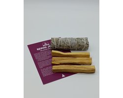 Reinig je huis pakket M - Smudge - Witte salie - Palo Santo - Sage- Wierook – TEEX.NL – Nederlandse gebruiksaanwijzing – White sage — cadeau in Cadeau-ideeën