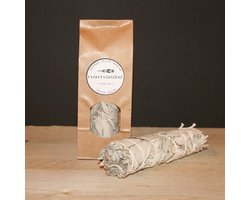 Smudge stick small, witte salie en sweetgrass — cadeau in Hobby