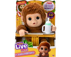 Little Live Pets - My Baby Monkey Mango - Interactieve knuffelaap — cadeau in Spellen & Speelgoed