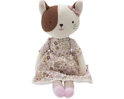 Jollein Knuffel Kat - Jill - Gebreid - Knuffepop — cadeau in Spellen & Speelgoed