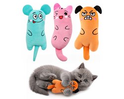 Jake and Jacky Kattenspeelgoed met Catnip - Kattenspeeltjes met Kattenkruid - Speelgoed Kat 3 stuks - 15cm — cadeau in Cadeau-ideeën