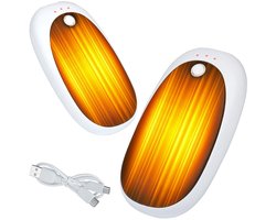 Dailygoods - Handwarmers, oplaadbaar, 2 stuks, magnetische elektrische draagbare verwarming, 6000 mAh, zakformaat, ultralicht en dun, 3 standen, verwarming, snel opwarmen, herbruikbare warme handen voor buiten — cadeau in Sport & Outdoor