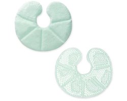 Set van 2 thermische kompressen - Herbruikbare gel pads voor warme en koude toepassing - Ideaal voor borstvoeding - Groene en grijze varianten — cadeau in Cadeau-ideeën