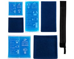 Chillaxy Coldpack – Icepack – 10 delige set met Zachte Hoes & Elastische Band – Coolpack, IJspack, Gelpack – Koud Compress Herbruikbaar — cadeau in Cadeau-ideeën