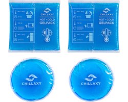 Chillaxy Coldpack – Icepack – Set van 4 Coolpack - IJspack, Gelpack – Koud Compress Herbruikbaar — cadeau in Cadeau-ideeën