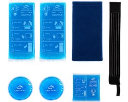 Chillaxy Coldpack – Icepack – 7 delige set met Hoes & Elastische Band – Coolpack, IJspack, Gelpack – Koud Compress Herbruikbaar — cadeau in Cadeau-ideeën