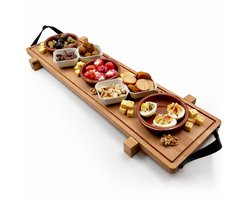 Industrial Living Borrelplank – Tapasplank - Serveerplank- Rechthoek - Hout — cadeau in Kookcadeaus