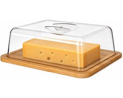 Alessandro Kaasstolp / borrelplank - bamboe hout/kunststof - 24 x 18 cm - kaasplank / taartplateau — cadeau in Kookcadeaus