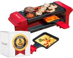 Mini Raclette Set voor 1 tot 2 Personen met Non-Stick Pannen — cadeau in Kookcadeaus