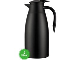 Travelhawk Thermoskan - 2 Liter - Isoleerkan - Zwart - Koffie - Thee - Voor warme en koude dranken — cadeau in Koken & Dineren