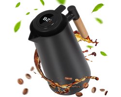 Dreamhigh® Thermoskan 1 Liter - Thermoskan voor Koffie - 100% Lekvrije Thermoskan - Roestvrij Staal - Warme en Koude Dranken - voor Thee - Melk en Koffie — cadeau in Koken & Dineren