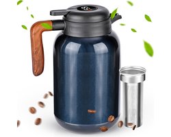 Dreamhigh® Thermoskan 2 Liter - Thermoskan voor Koffie - 100% Lekvrije Thermoskan - Roestvrij Staal - Warme en Koude Dranken - voor Thee - Melk en Koffie — cadeau in Koken & Dineren