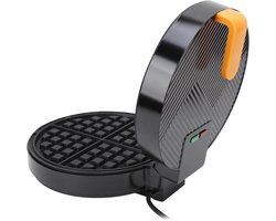 Dubbelzijdig Wafelijzer - Mini Wafelmaker - Thuis Bakken - Gelijkmatige Verwarming - 1400 W - Zwart — cadeau in Kookcadeaus