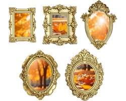 Vintage lijstjes 5-delige Antieke Hars Foto Minidecoratie | Mini lijstje voor DIY Sieraden Display, Fotografie, Party, Hotel, Thuis, Muur, Galerij, Museum — cadeau in Wonen & Interieur