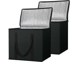 Koeltas -2-pack geïsoleerde herbruikbare boodschappentassen - Geïsoleerde Koeltas - Lunchtas - Picknicktas - Koeltas Lunch - Opvouwbare koeltas voor boodschappen - Stevige grote geïsoleerde tas — cadeau in Cadeau-ideeën