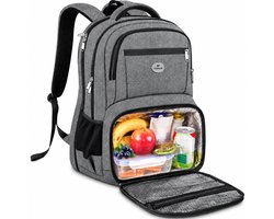 Laptop Rugzak 17 Inch met Geïsoleerd Koelvak – Thermische Lunch Rugzak – TSA 180° Opening – Anti-Diefstal – Waterafstotende Reisrugzak voor Werk, School & Reizen — cadeau in Cadeau-ideeën