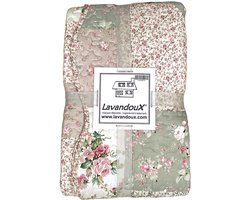 Lavandoux - Bedsprei - Quilt - Rosebud - 160x220cm - 1-persoons - Roze — cadeau in Wonen & Interieur