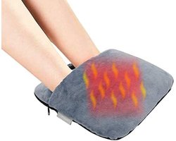 Elektrische Voetenverwarmer voor Warme Voeten met Massage Vibratie en Verwarming Zachte Pluche USB Snel Verwarmen Verlicht Voetpijn voor Vrouwen en Mannen — cadeau in Verzorging