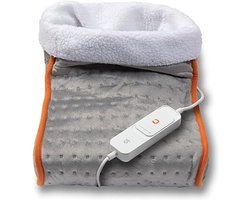 voetenwarmer - elektrische voetverwarming \ massage voetwarmer, warmte en ontspanning voor gestreste voeten met zachte teddyvoering — cadeau in Verzorging