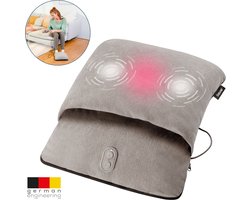 Beurer FM 28 Elektrische Voetenwarmer - Voetmassage apparaat & Warmtekussen voeten: 2-in-1 – 27 x 34 cm – Vibratiemassage – Kussen look in Zachte Ribstof – Geschikt tot Schoenmaat 43 – Automatische Uitschakeling – 3 Jaar Garantie — cadeau in Verzorging