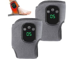 Thijox - 2 Stuks Voetmassageapparaat, Elektrisch Voetmassager 3-in-1 met 5 Warmtestanden, Draadloos Enkelmassageapparaat, Voetwarmer voor Thuis, Kanto — cadeau in Verzorging