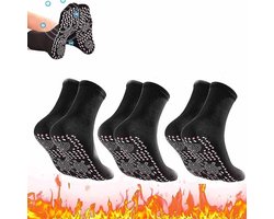 Zelfverwarmende Sokken - Massage Sokken - Voetcomfort Bevorderen - Natuurlijke Acupressuur Stimulatie - 3 Paar - Zwart — cadeau in Cadeau-ideeën