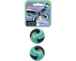 Vlinder bollebust knikkers 2 stuks - buitenspeelgoed - knikkeren — cadeau in Spellen & Speelgoed