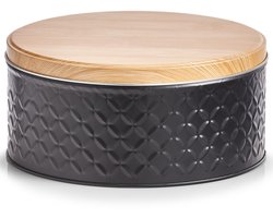 Bewaar/voorraad blikken - zwart - 3,8L - 20 x 9,5 cm — cadeau in Wonen & Interieur