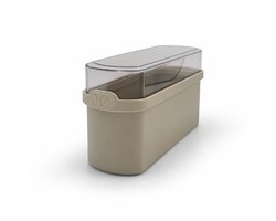 JQ Liv Cracker Bewaardoos Beige met donker transparante deksel! - 100% luchtdicht - Altijd verse crackers! - Knackebrod — cadeau in Cadeau-ideeën