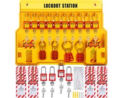 Lockout tagout kit,58-delige , LOTO gereedschap voor elektrische veiligheid, hangsloten, hasps, tags, kabelbinders, veiligheid voor industrie en machines — cadeau in Cadeau-ideeën