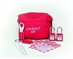 Lockout service monteur set - Lock out kit - LOTOTO kit - Loto kit - 2x hangslot - 2x slotvermeerderaar - 4x veiligheid tags - 4x tyraps - LOTOTO - Lock out tag out - Loto - Lock out - Tag out — cadeau in Cadeau-ideeën