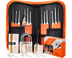 Happy Goods Lockpick Set - Lockpicking Set - 32-delig - Survival Kit - Beginners en Professional - 3x Oefenslot - Lock Pick - Survivalsets — cadeau in Hobby