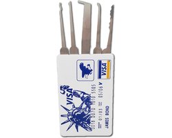 Lock Creditcard Lockpick Set - Locksmith tools – Spionenset 5-delig — cadeau in Gadgets