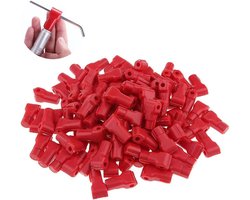 Stop Lock Peg Hook - Veegdiefstalpreventie Draadpen - 100 Stuks Kunststof Rood Veiligheidsslot - Detailhandel Anti-diefstal Display Haakslot - 5mm 4mm Haakslot — cadeau in Cadeau-ideeën
