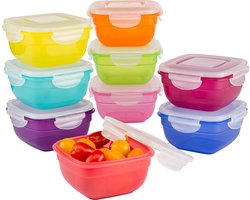 Lock&Lock Vershoudbakjes set met deksel - Diepvriesbakjes - Meal prep bakjes - 520 ml - Set 9 stuks - 100% Lekvrij - BPA vrij - PFAS vrij - Bewaarbakjes - Snackdoosjes - Vershouddoos - Stapelbaar - Volwassenen en Kinderen — cadeau in Cadeau-ideeën