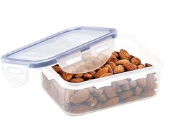 Lock&Lock Vershouddoos - Vershoudbakje - Bewaarbakje - Diepvriesbakje - Snackdoosje - Luchtdicht - Lekvrij - BPA vrij - PFAS vrij - Transparant - LocknLock - 350 ml — cadeau in Cadeau-ideeën