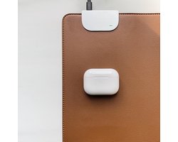 ECOMAT - Vegan lederen bureau onderlegger bureau mat met draadloos oplader muismat bureau organizer bureau accessoires — cadeau in Wonen & Interieur