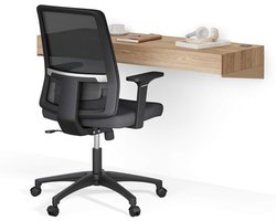 Wandbureau met Oplader - Zwevend Bureau Werktafel - Thuiswerken - Geïntegreerde Draadloze Oplader - 120x40 cm - Naturel Eiken — cadeau in Cadeau-ideeën