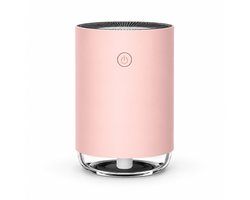 BOECK Luchtbevochtiger met Sfeerlamp – Ultrasone Mini Humidifier – Stille Cool Mist – USB – Nachtlamp voor Slaapkamer & Kantoor – Roze — cadeau in Wonen & Interieur