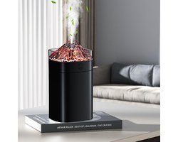 Draagbare mini-luchtbevochtiger, 400 ml, koele mistbevochtiger geschikt voor slaapkamers, USB-voeding, tafelmodel met verlichting, geschikt voor auto's, kantoren, reizen, planten, automatische uitschakeling, 2 sproeistanden, ultrastil, zwart. — cadeau in Wonen & Interieur