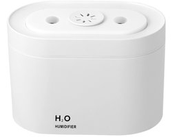 Luchtbevochtiger-Draagbare Mini Luchtbevochtiger - Cool Mist Maker met Warm Nachtlampje - Aroma Diffuser voor Slaapkamer en Kantoor - Fluisterstil en Anti-Condens - Luchtbevochtiger voor Planten en Babykamer - Wit — cadeau in Wonen & Interieur