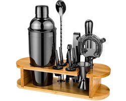 Cocktailset 12-delige Cocktail Set met Standaard en Alle Essentiële Bar Gereedschappen - Geschenken voor Vrouwen en Mannen - Cocktail Liefhebbers - Professionele Bar Set - Cocktail Accessoires — cadeau in Kookcadeaus