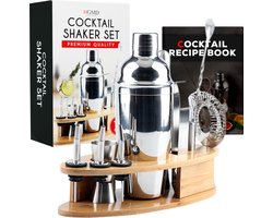 HGMD Cocktail Set - 18-Delige set - Cocktail Shaker Set (750ml) - Cocktail shaker set - Inclusief Receptenboekje — cadeau in Kookcadeaus