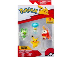 Jazwares Pokémon Gen IX Battle Figure Set Figure 4-Pack Mini-Figuur — cadeau in Spellen & Speelgoed