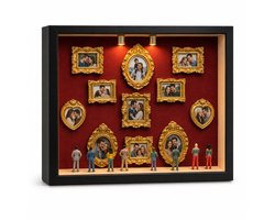 DIY Miniatuur Museum Set met LED - 11 Stuks Diepte Fotolijstjes en 8 Mini Figuren - Vintage Schaduwlijst Decoratie voor Eigen Creatieve Scènes - Hobby Knutselset en Woondecoratie — cadeau in Hobby