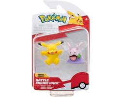 Jazwares Pokémon Battle Figure Pack Mini Figure 2-Pack Pikachu & Goomy 5 cm Mini-Figuur — cadeau in Spellen & Speelgoed